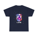 Dog T-Shirt: English Bulldog Love #2 Dog T-Shirt: English Bulldog Love #2