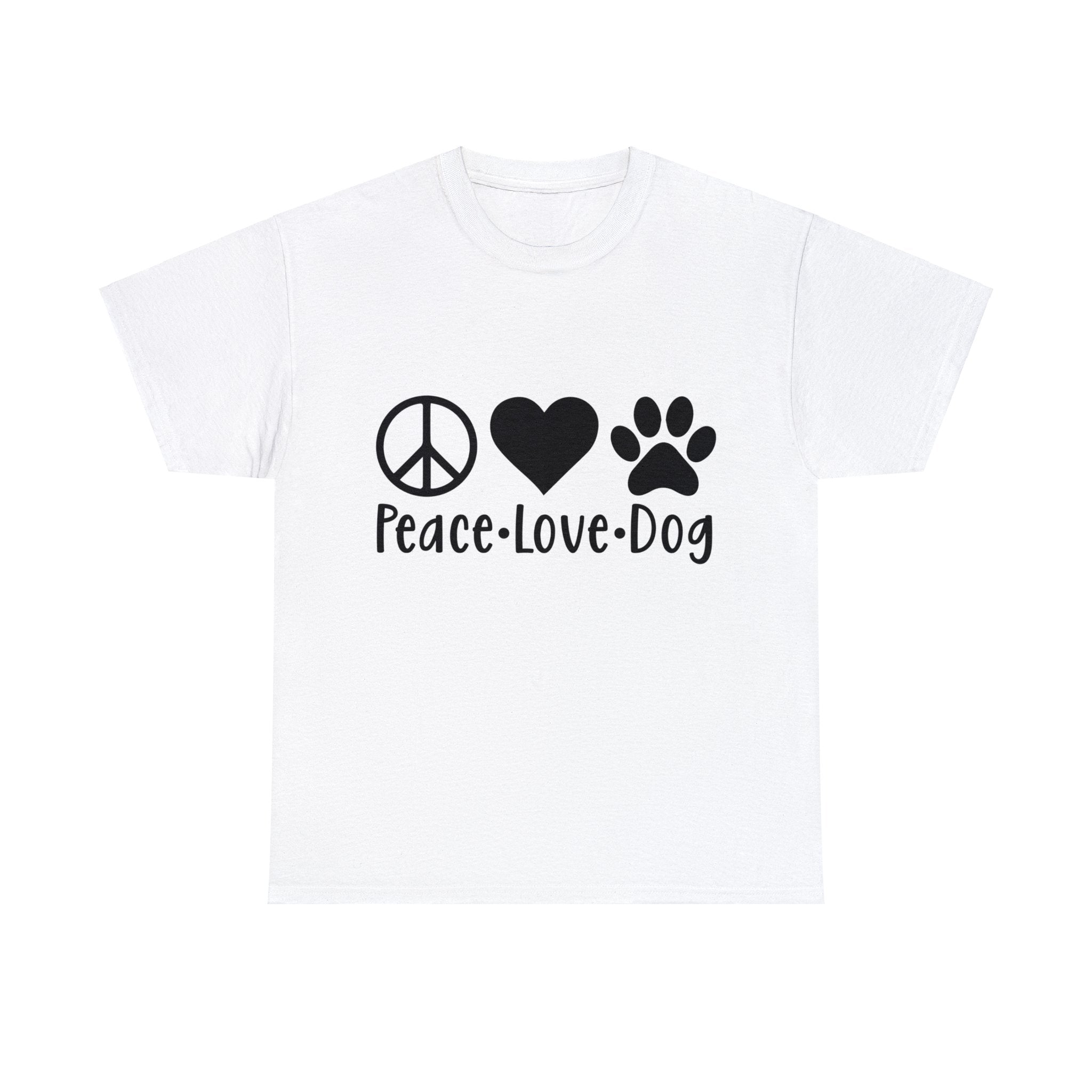Dog T-Shirt: Peace Love Dog Dog T-Shirt: Peace Love Dog