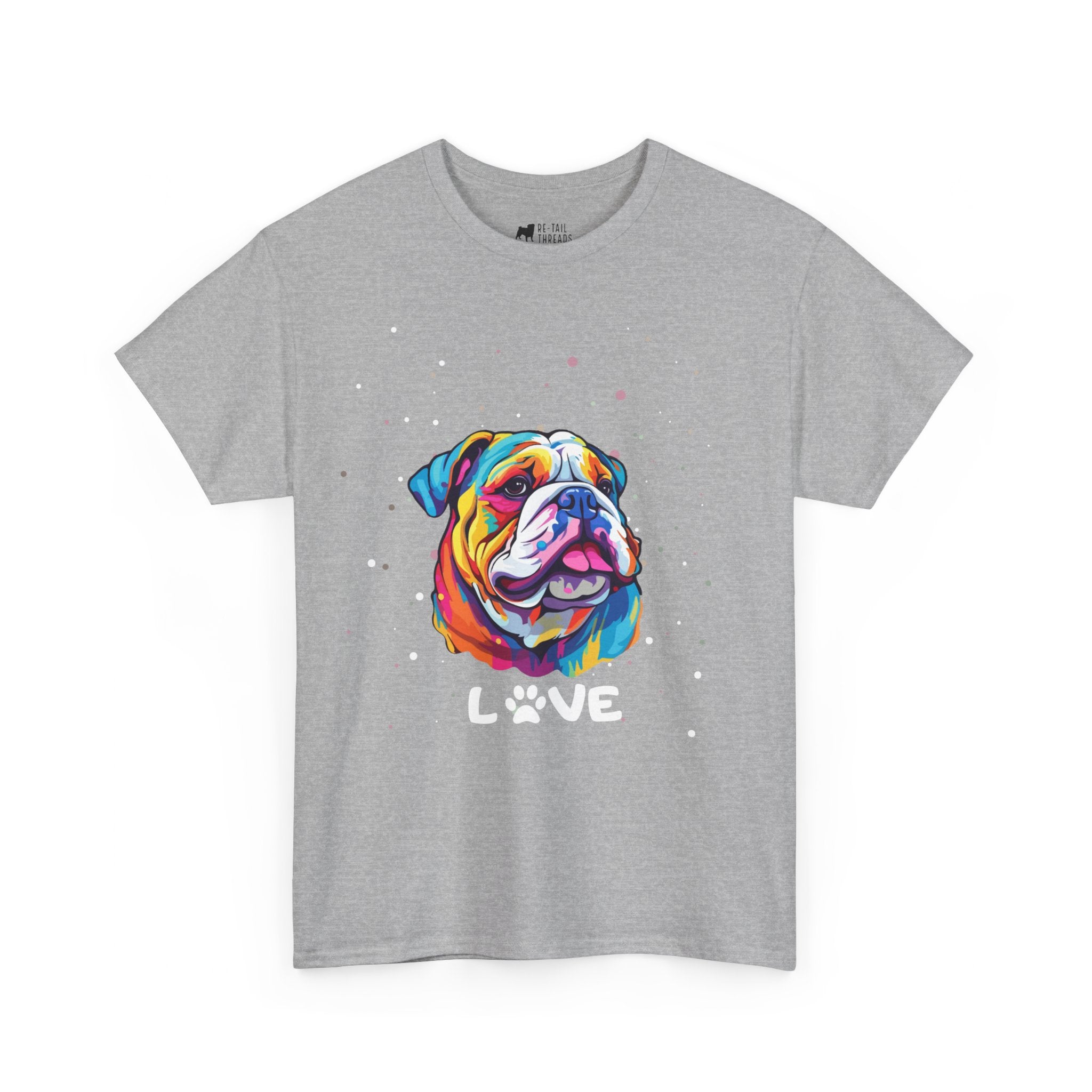 Dog T-Shirt: English Bulldog Love #3 Dog T-Shirt: English Bulldog Love #3