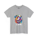 Dog T-Shirt: English Bulldog Love #3 Dog T-Shirt: English Bulldog Love #3