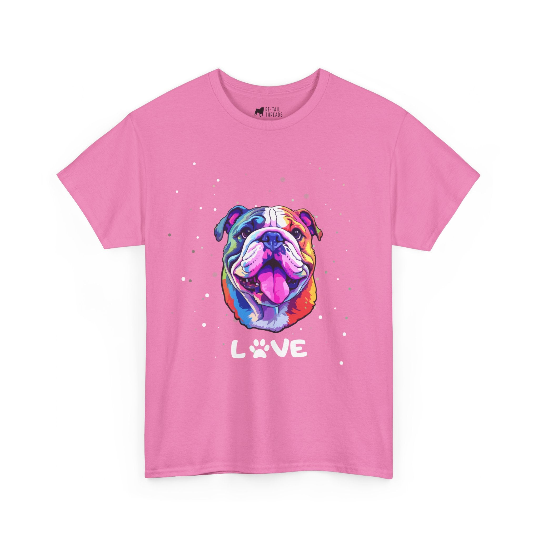 Dog T-Shirt: English Bulldog Love #2 Dog T-Shirt: English Bulldog Love #2