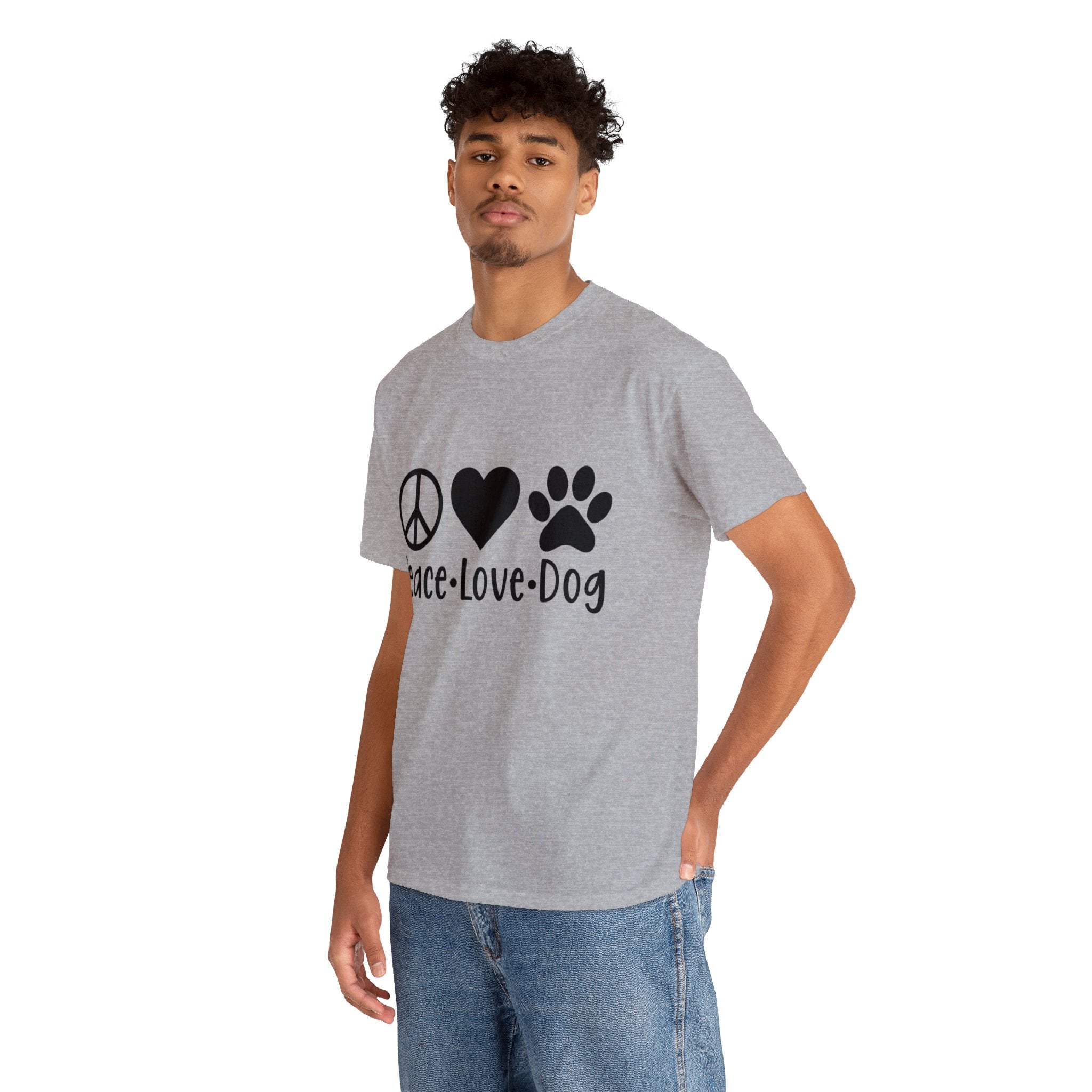 Dog T-Shirt: Peace Love Dog Dog T-Shirt: Peace Love Dog