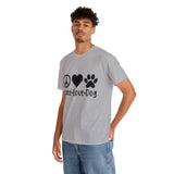 Dog T-Shirt: Peace Love Dog Dog T-Shirt: Peace Love Dog