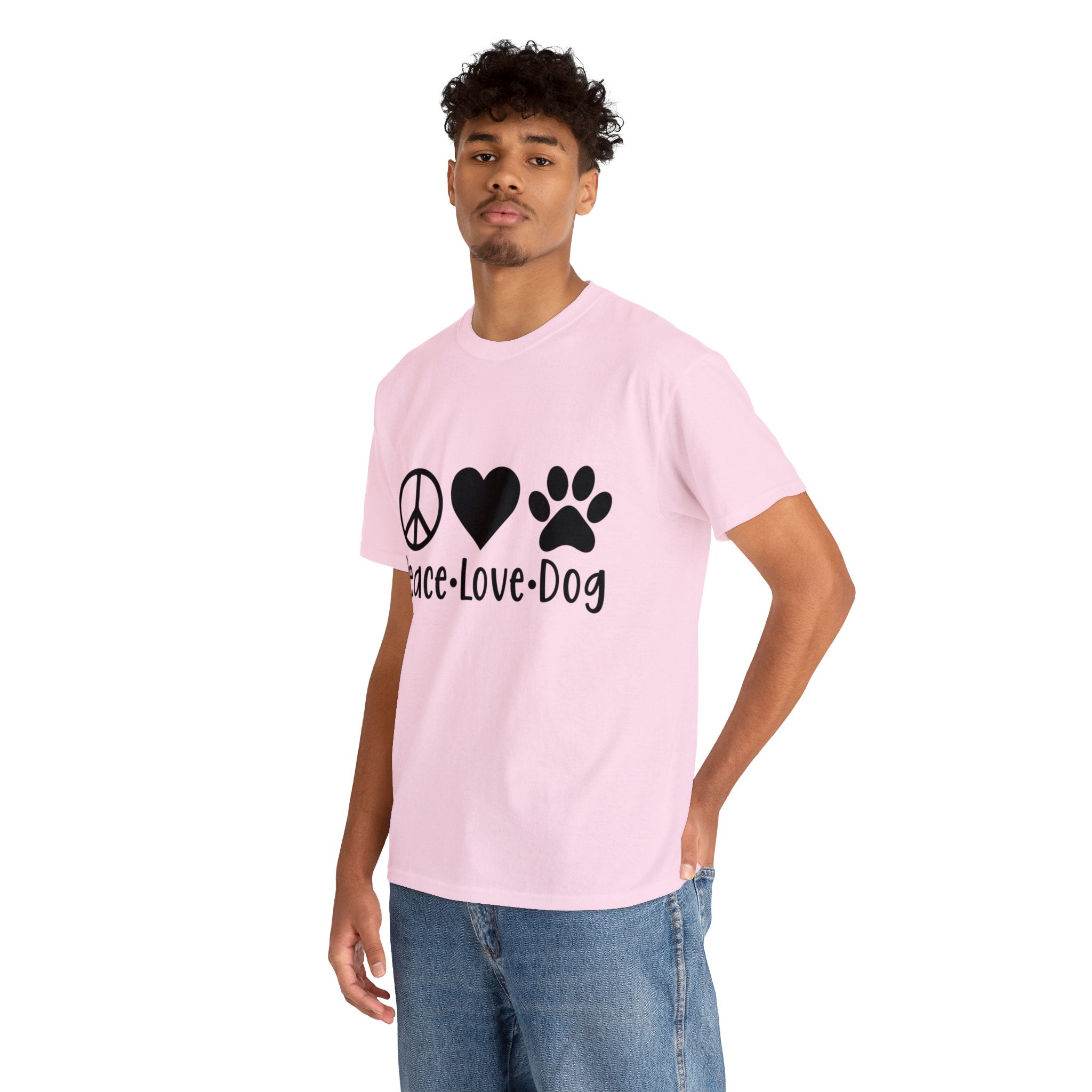 Dog T-Shirt: Peace Love Dog Dog T-Shirt: Peace Love Dog