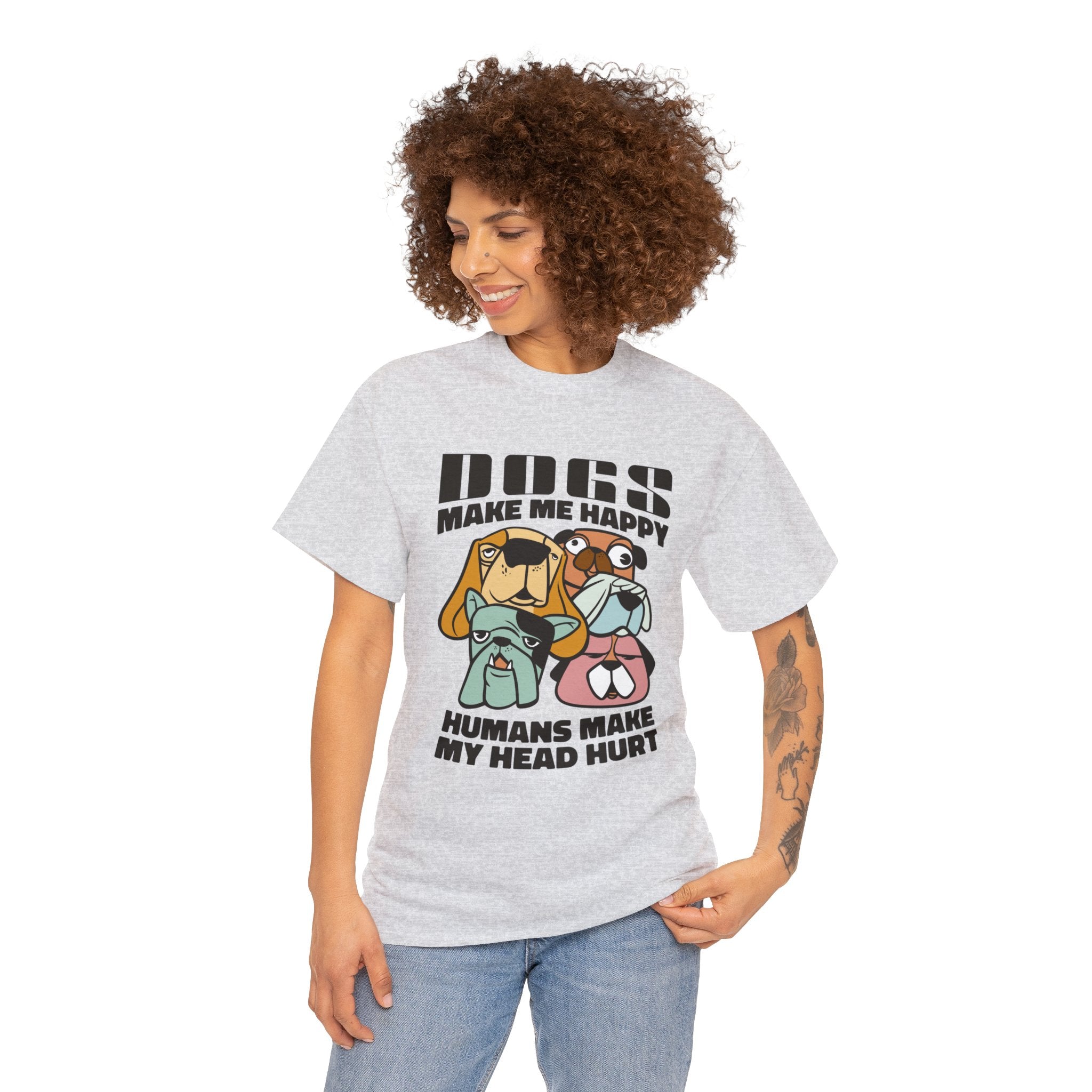 Dog T-Shirt: Dogs Make Me Happy Dog T-Shirt: Dogs Make Me Happy