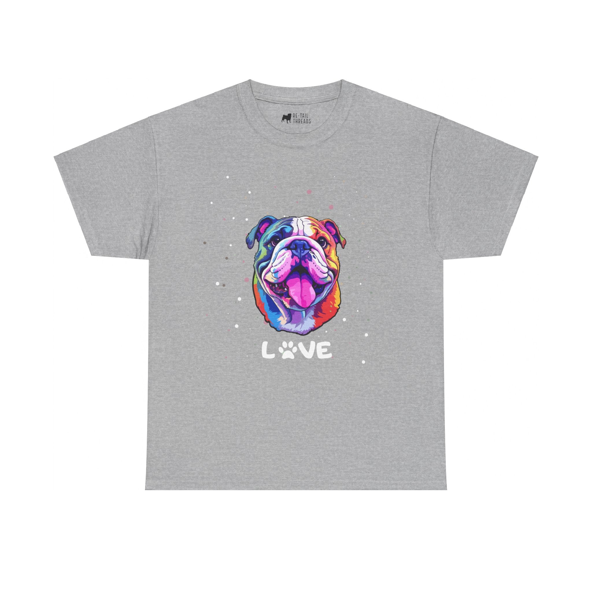 Dog T-Shirt: English Bulldog Love #2 Dog T-Shirt: English Bulldog Love #2
