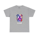 Dog T-Shirt: English Bulldog Love #2 Dog T-Shirt: English Bulldog Love #2