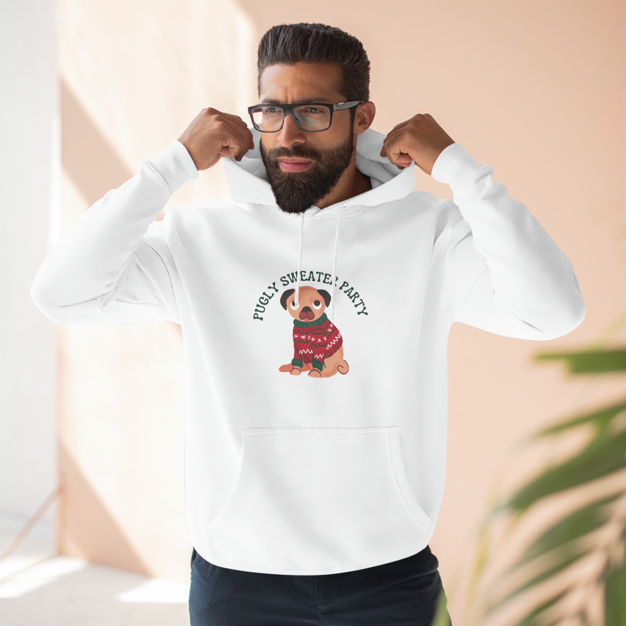 Christmas Hoodie: Pugly Sweater Party Christmas Hoodie: Pugly Sweater Party