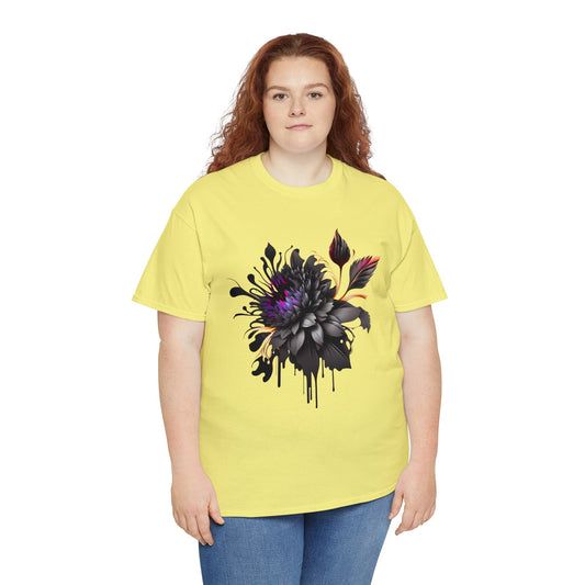 Summer T-Shirt: Black Flower