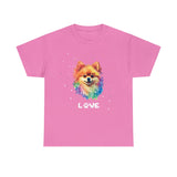 Dog T-Shirt: Pomeranian Love Dog T-Shirt: Pomeranian Love