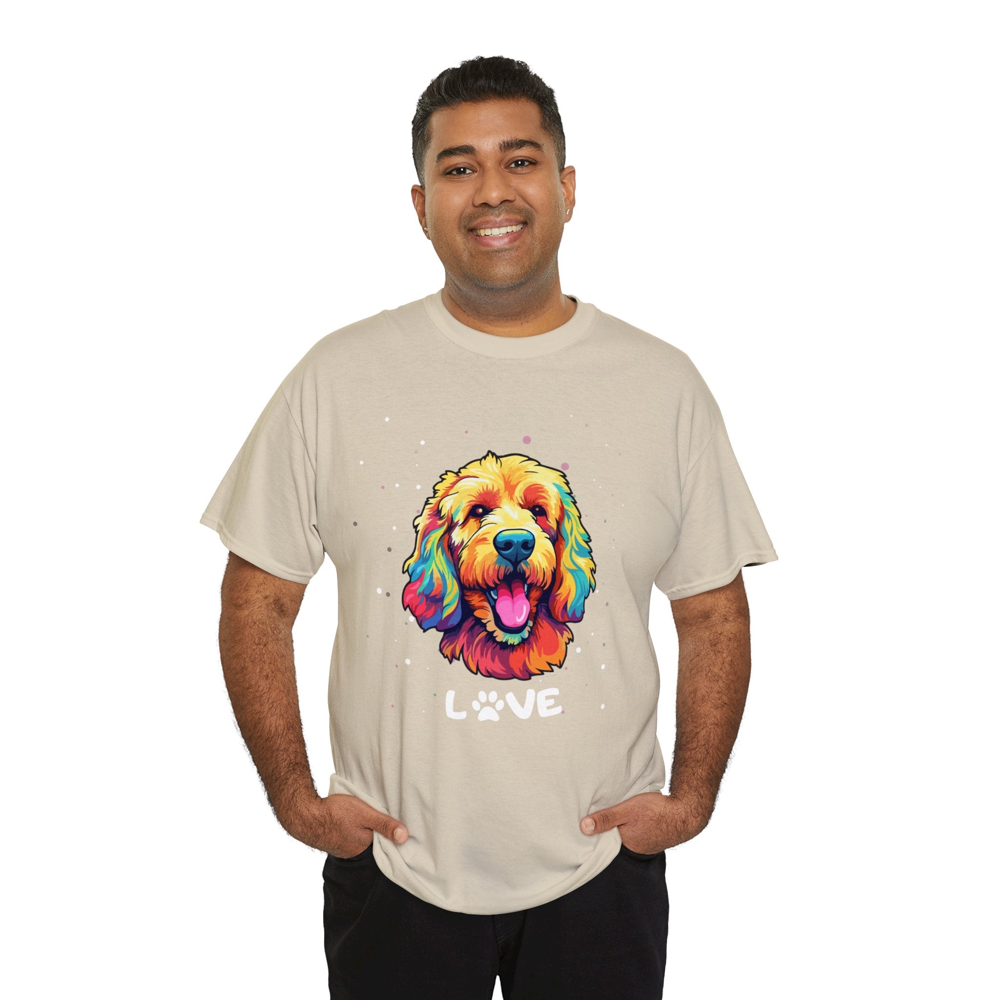 Dog T-Shirt: Goldendoodle Love #2 Dog T-Shirt: Goldendoodle Love #2
