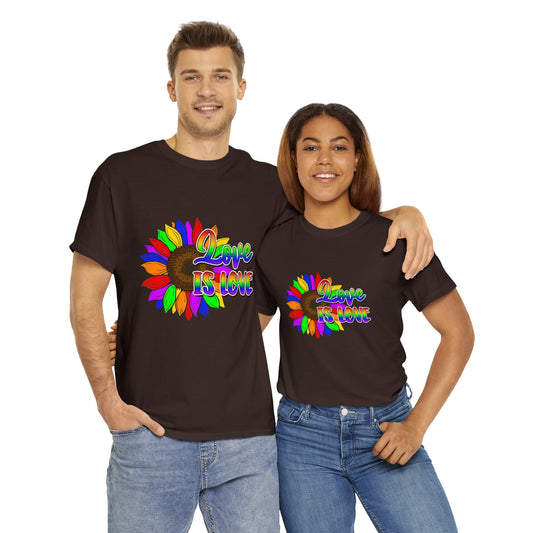 PRIDE T-Shirt: Love is Love Sunflower