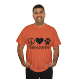 Dog T-Shirt: Peace Love Dog Dog T-Shirt: Peace Love Dog