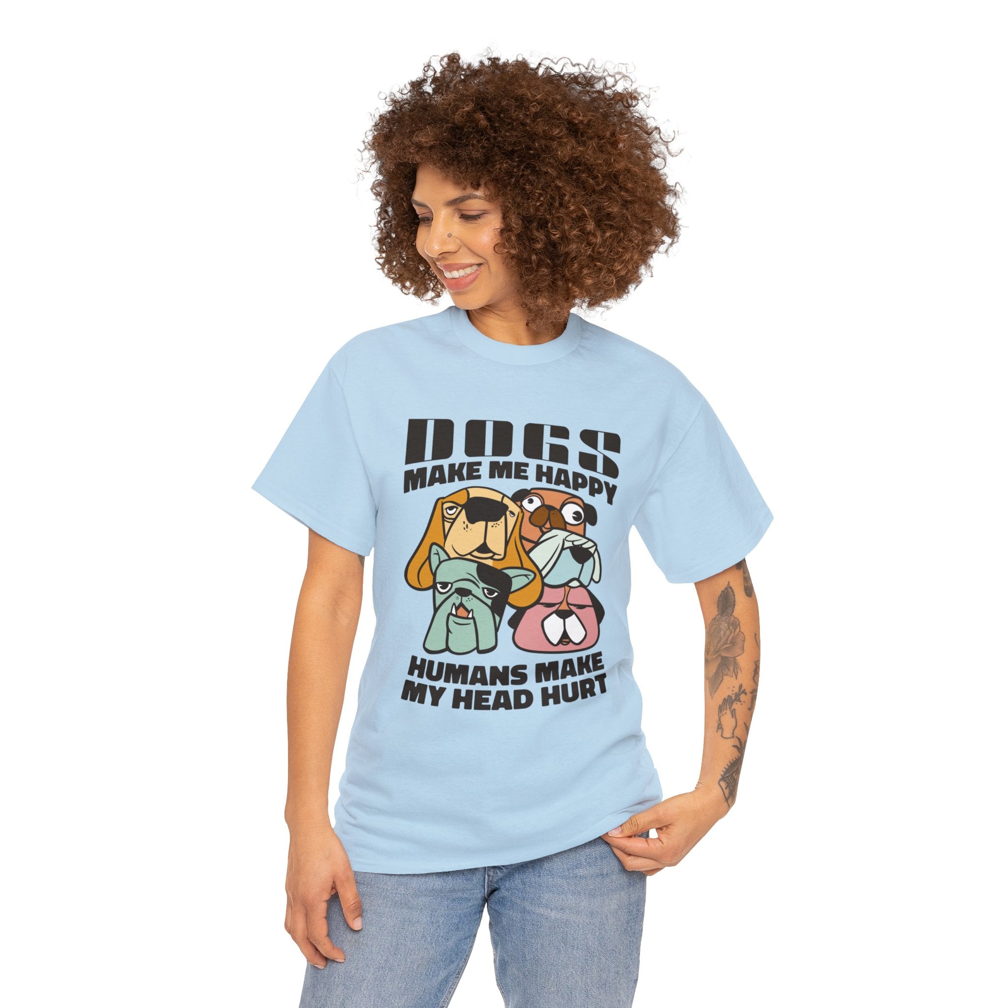Dog T-Shirt: Dogs Make Me Happy Dog T-Shirt: Dogs Make Me Happy
