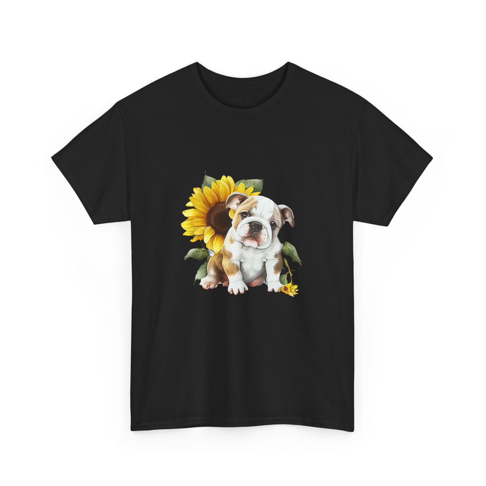 English Bulldog T-Shirt: English Bulldog Sunflower English Bulldog T-Shirt: English Bulldog Sunflower