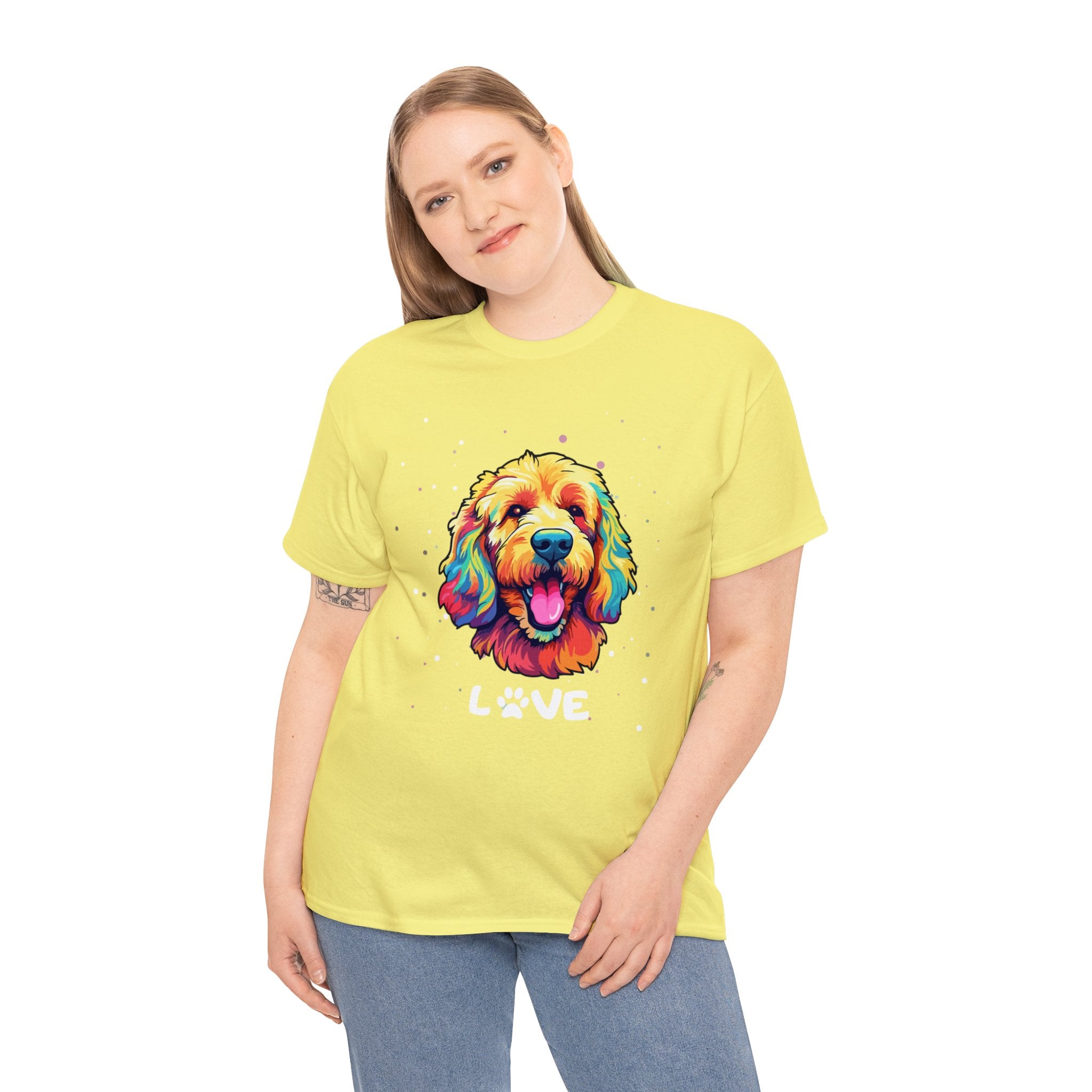 Dog T-Shirt: Goldendoodle Love #2 Dog T-Shirt: Goldendoodle Love #2