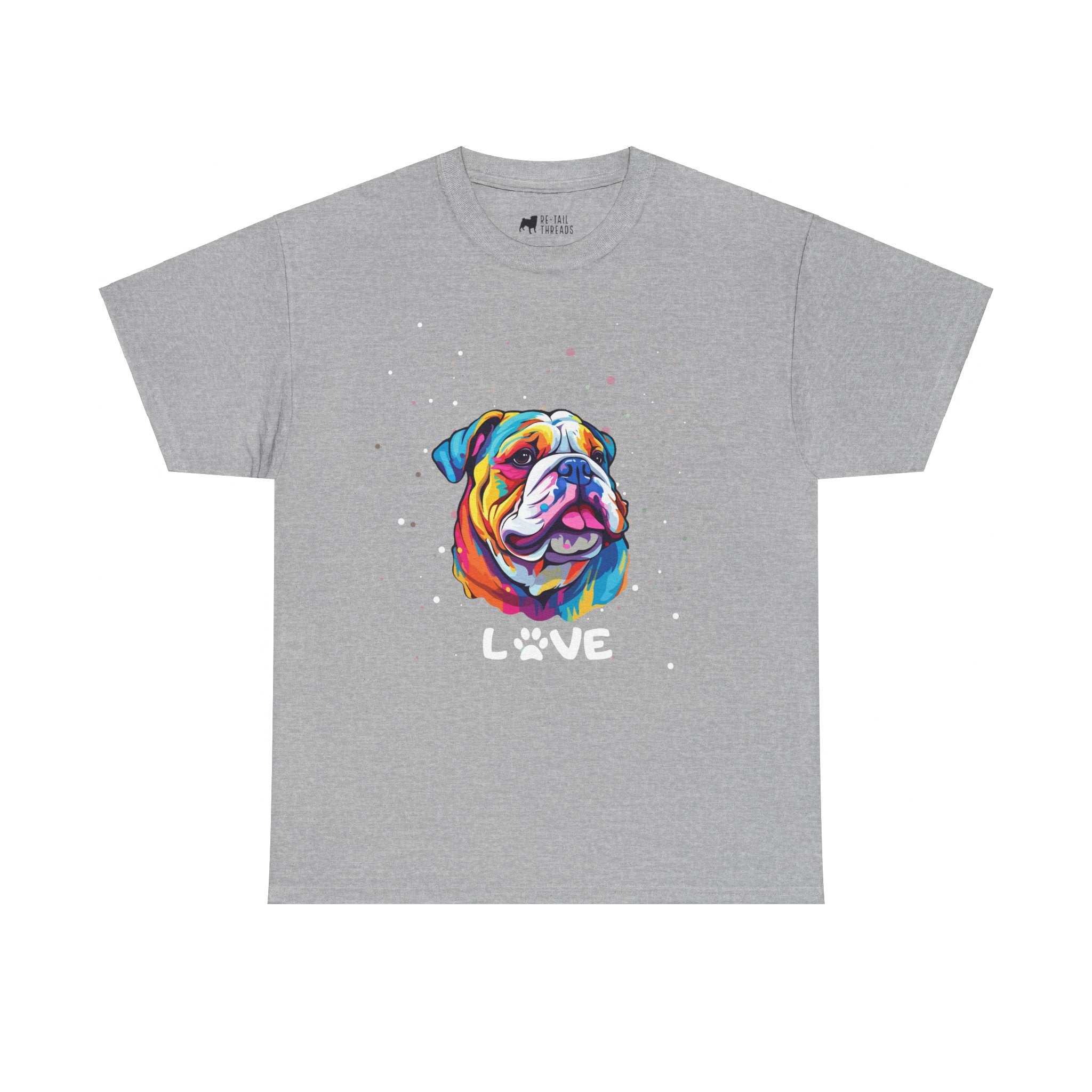 Dog T-Shirt: English Bulldog Love #3 Dog T-Shirt: English Bulldog Love #3
