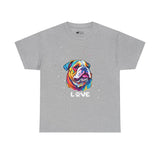 Dog T-Shirt: English Bulldog Love #3 Dog T-Shirt: English Bulldog Love #3