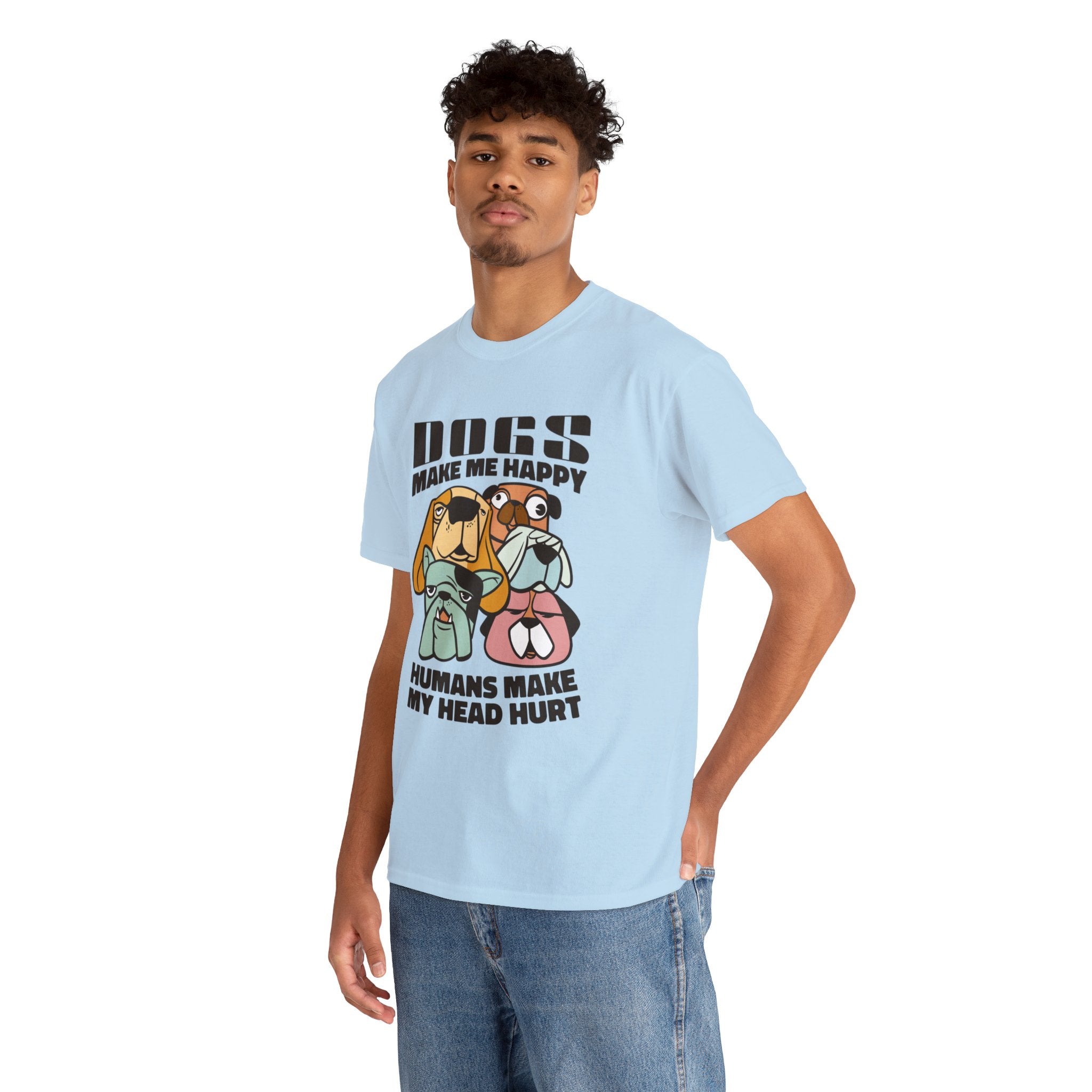 Dog T-Shirt: Dogs Make Me Happy Dog T-Shirt: Dogs Make Me Happy