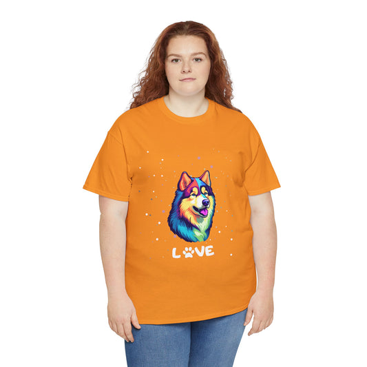 Dog T-Shirt: Alaskan Malamute Love