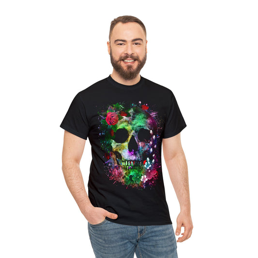 Skull T-Shirt: Floral Skull