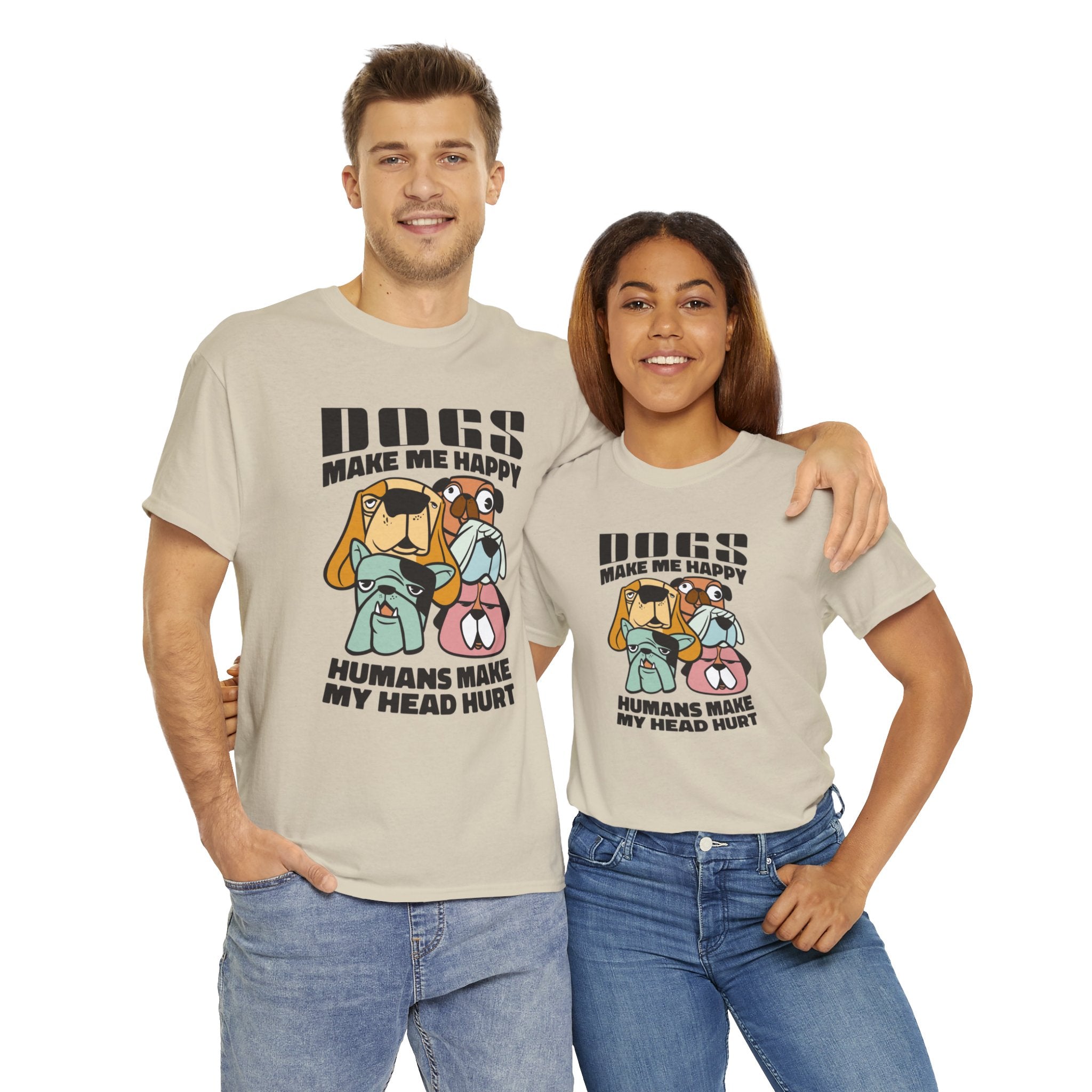 Dog T-Shirt: Dogs Make Me Happy Dog T-Shirt: Dogs Make Me Happy