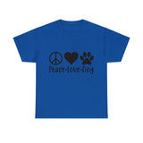 Dog T-Shirt: Peace Love Dog Dog T-Shirt: Peace Love Dog