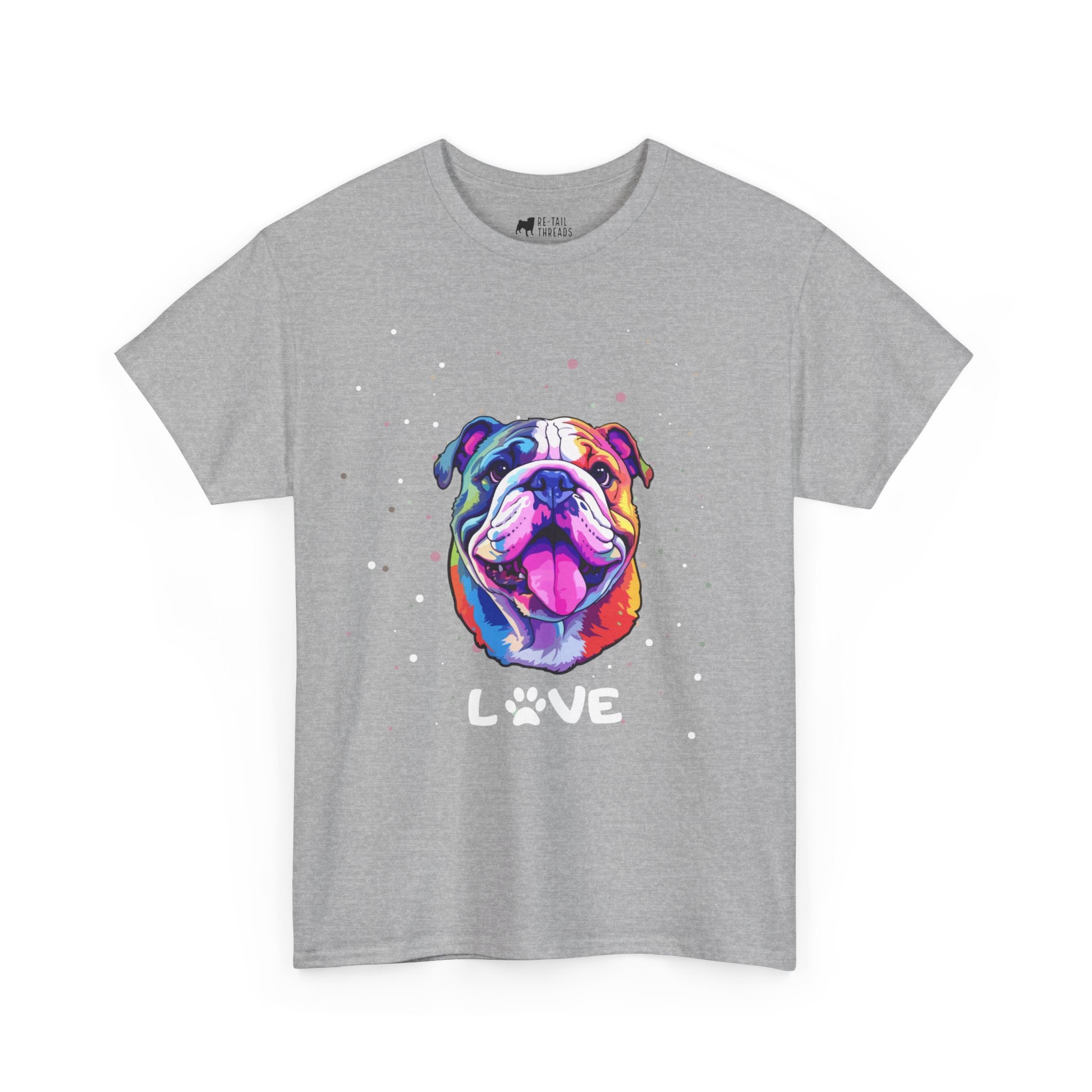 Dog T-Shirt: English Bulldog Love #2 Dog T-Shirt: English Bulldog Love #2