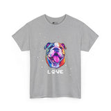 Dog T-Shirt: English Bulldog Love #2 Dog T-Shirt: English Bulldog Love #2
