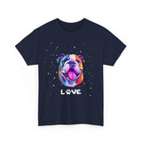 Dog T-Shirt: English Bulldog Love #2 Dog T-Shirt: English Bulldog Love #2