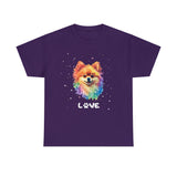Dog T-Shirt: Pomeranian Love Dog T-Shirt: Pomeranian Love