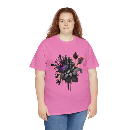 Summer T-Shirt: Black Flower