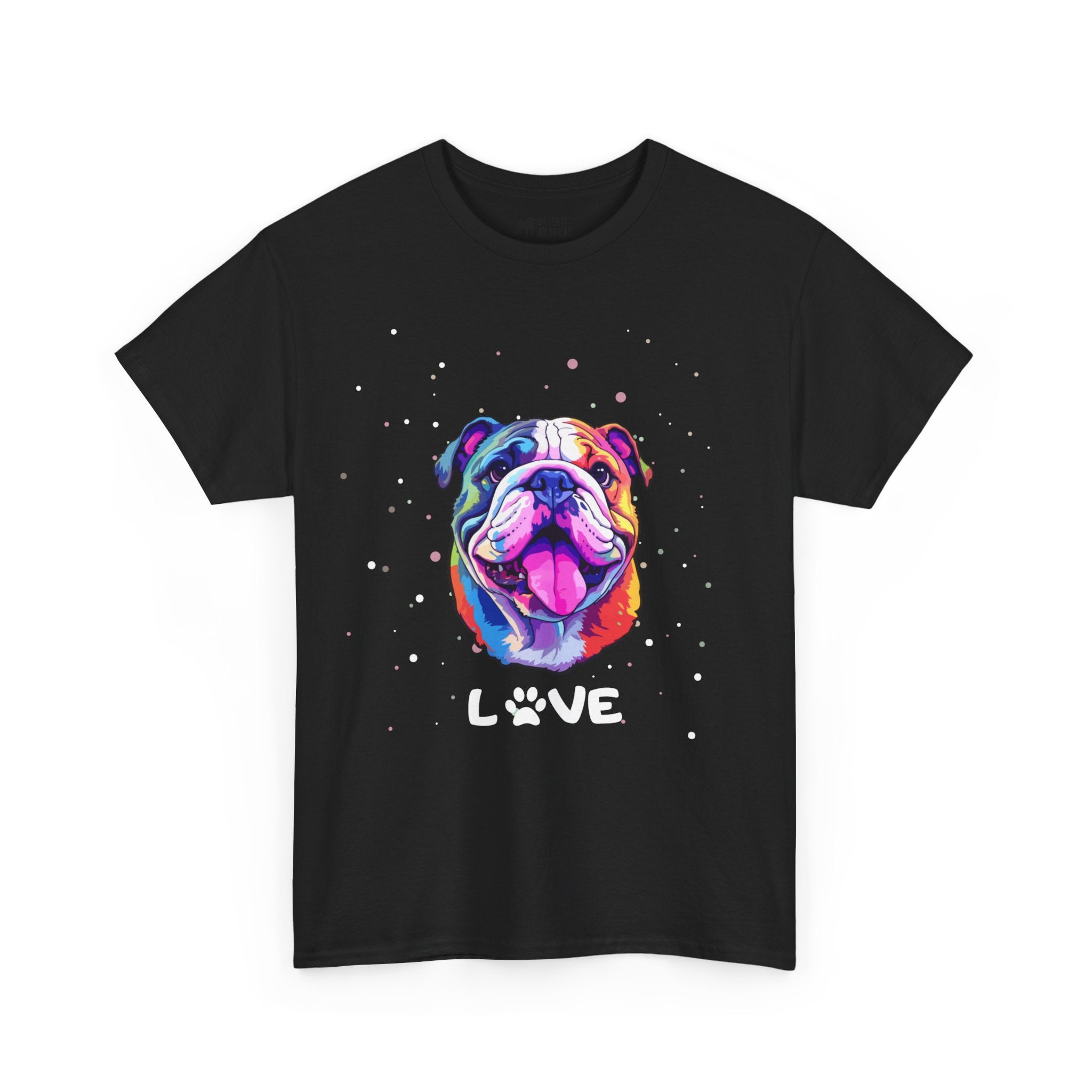 Dog T-Shirt: English Bulldog Love #2 Dog T-Shirt: English Bulldog Love #2