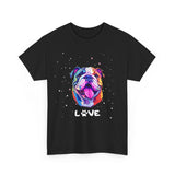Dog T-Shirt: English Bulldog Love #2 Dog T-Shirt: English Bulldog Love #2