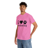 Dog T-Shirt: Peace Love Dog Dog T-Shirt: Peace Love Dog