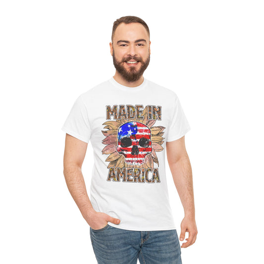 4th of July T-Shirt: Made in America Skull