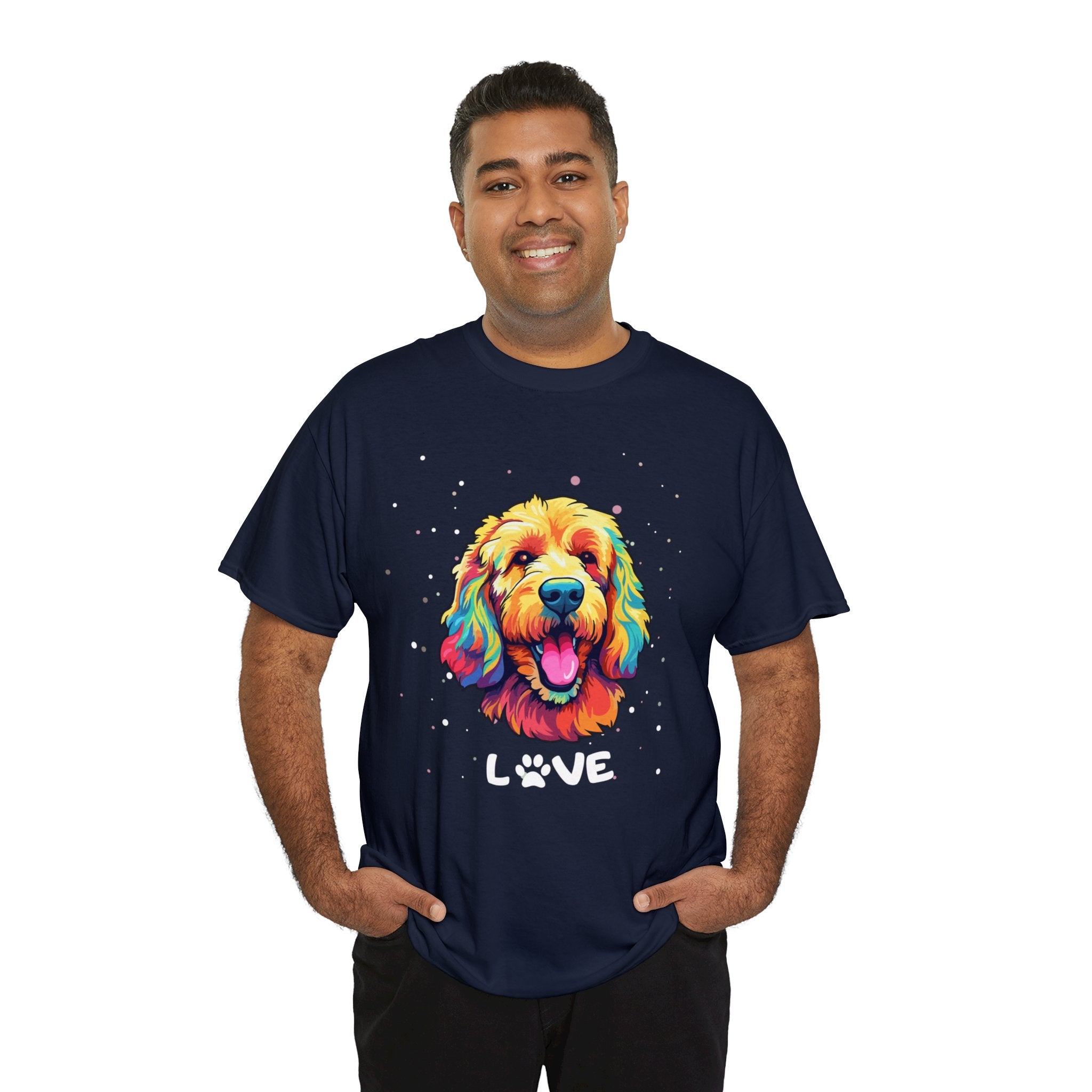 Dog T-Shirt: Goldendoodle Love #2 Dog T-Shirt: Goldendoodle Love #2