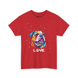 Dog T-Shirt: English Bulldog Love #3 Dog T-Shirt: English Bulldog Love #3