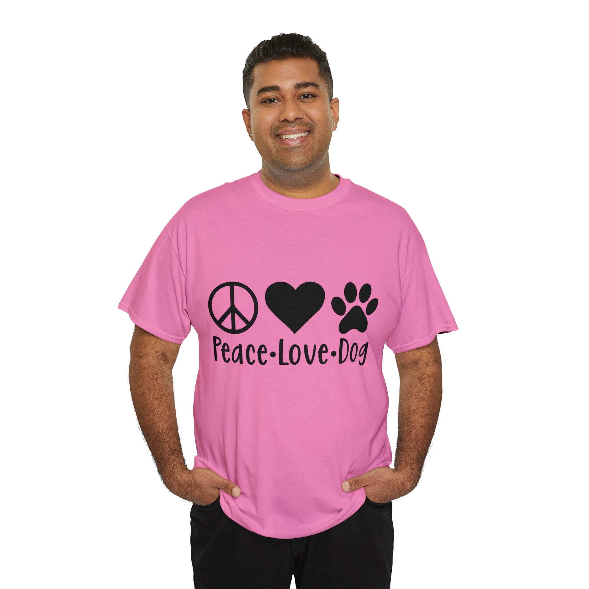 Dog T-Shirt: Peace Love Dog Dog T-Shirt: Peace Love Dog