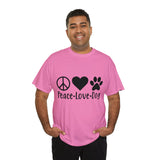Dog T-Shirt: Peace Love Dog Dog T-Shirt: Peace Love Dog