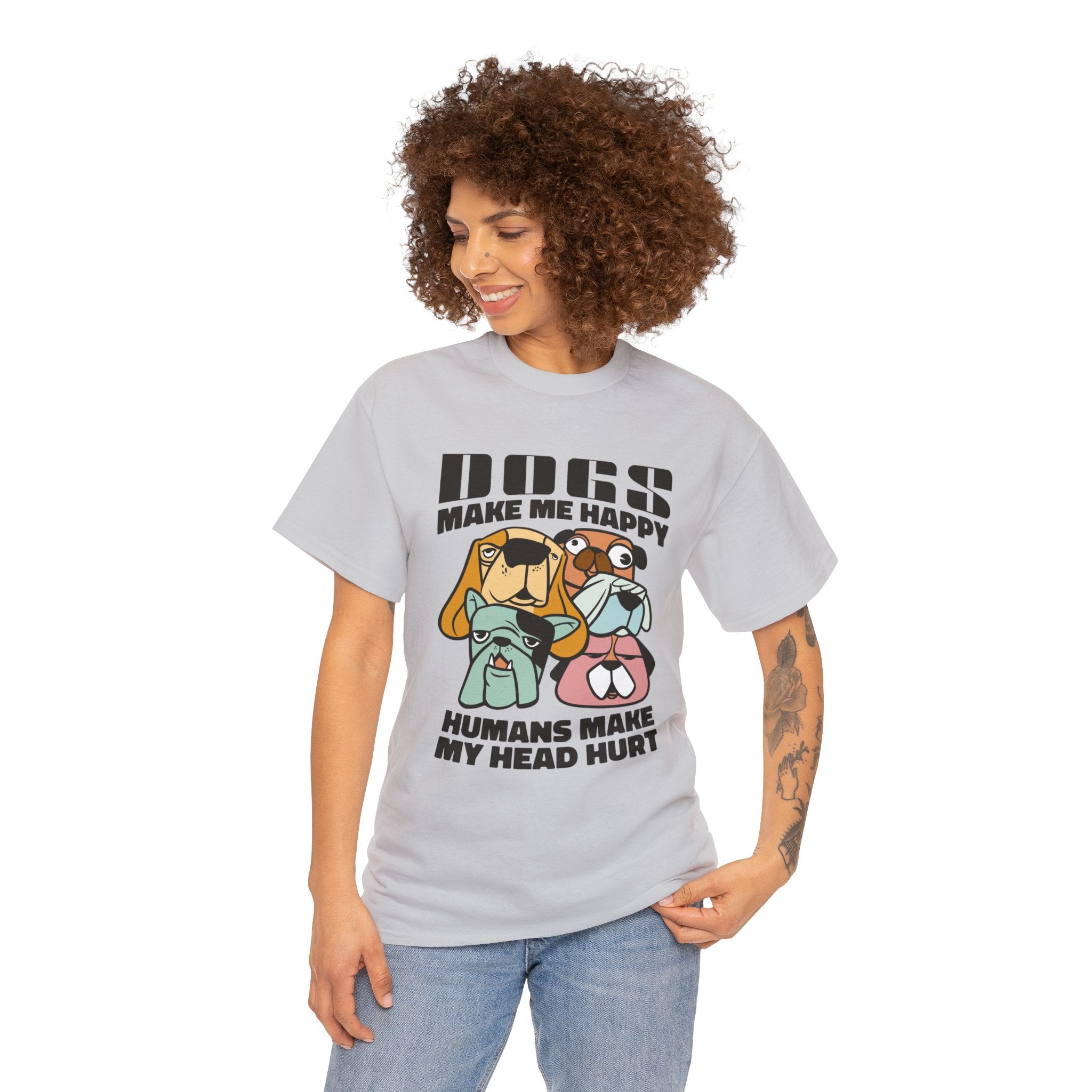 Dog T-Shirt: Dogs Make Me Happy Dog T-Shirt: Dogs Make Me Happy
