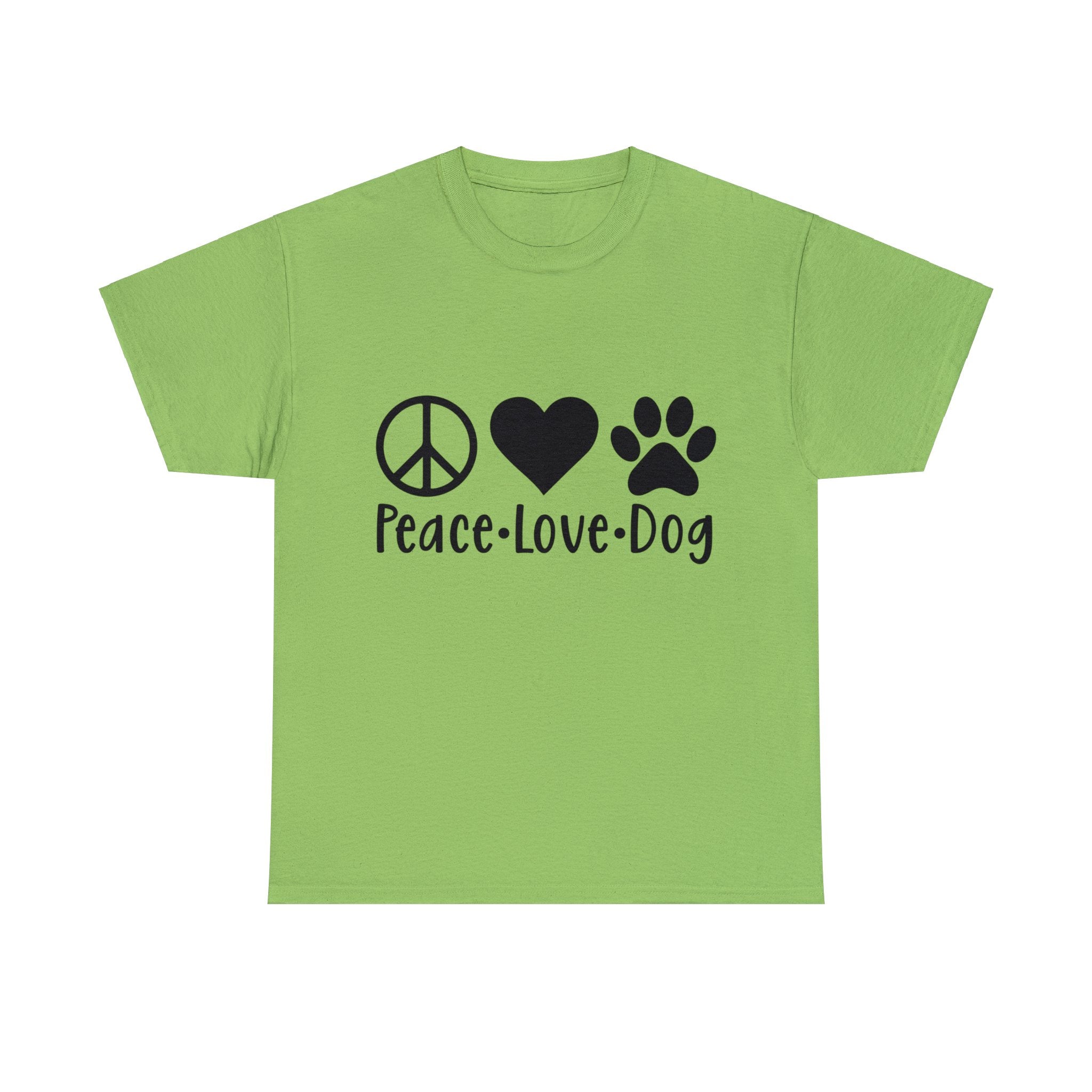 Dog T-Shirt: Peace Love Dog Dog T-Shirt: Peace Love Dog