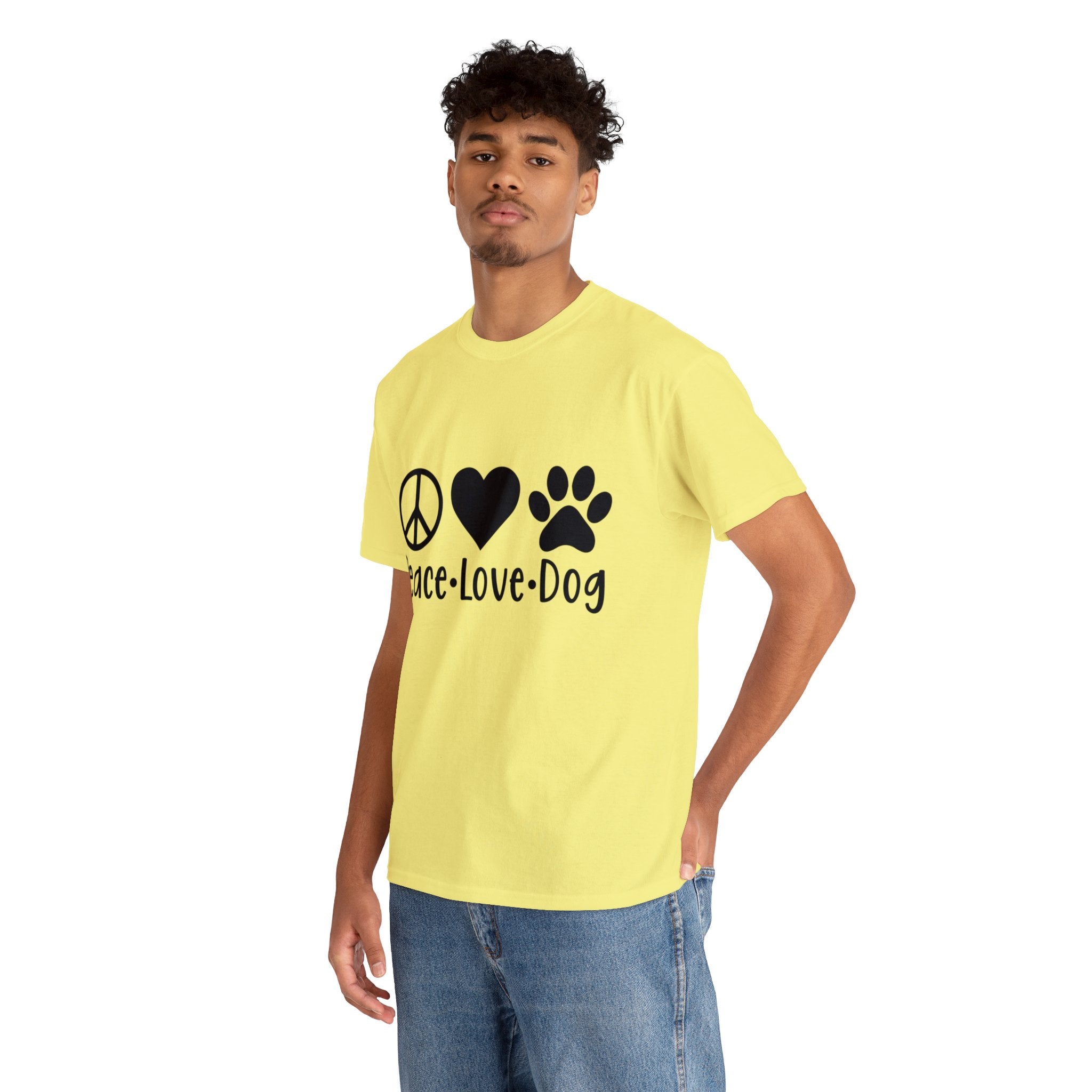 Dog T-Shirt: Peace Love Dog Dog T-Shirt: Peace Love Dog