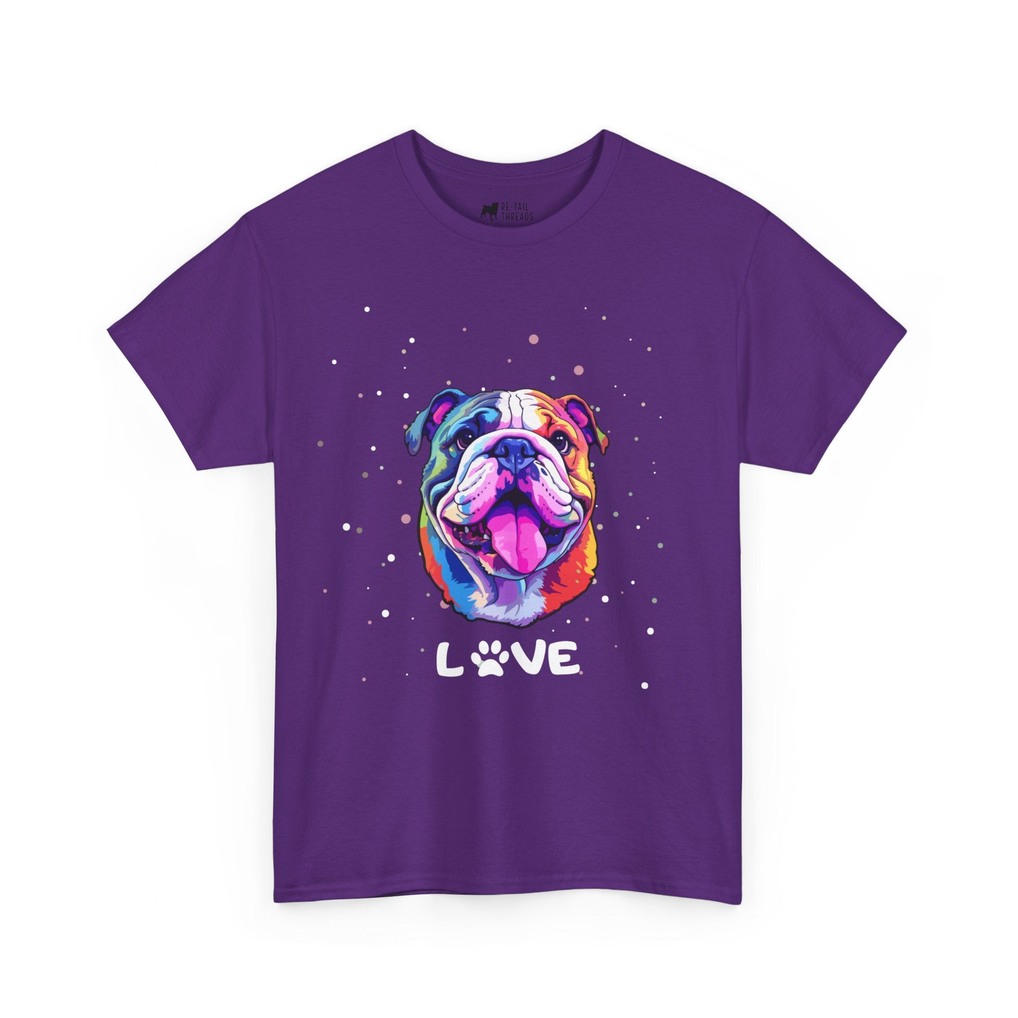 Dog T-Shirt: English Bulldog Love #2 Dog T-Shirt: English Bulldog Love #2