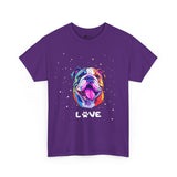Dog T-Shirt: English Bulldog Love #2 Dog T-Shirt: English Bulldog Love #2
