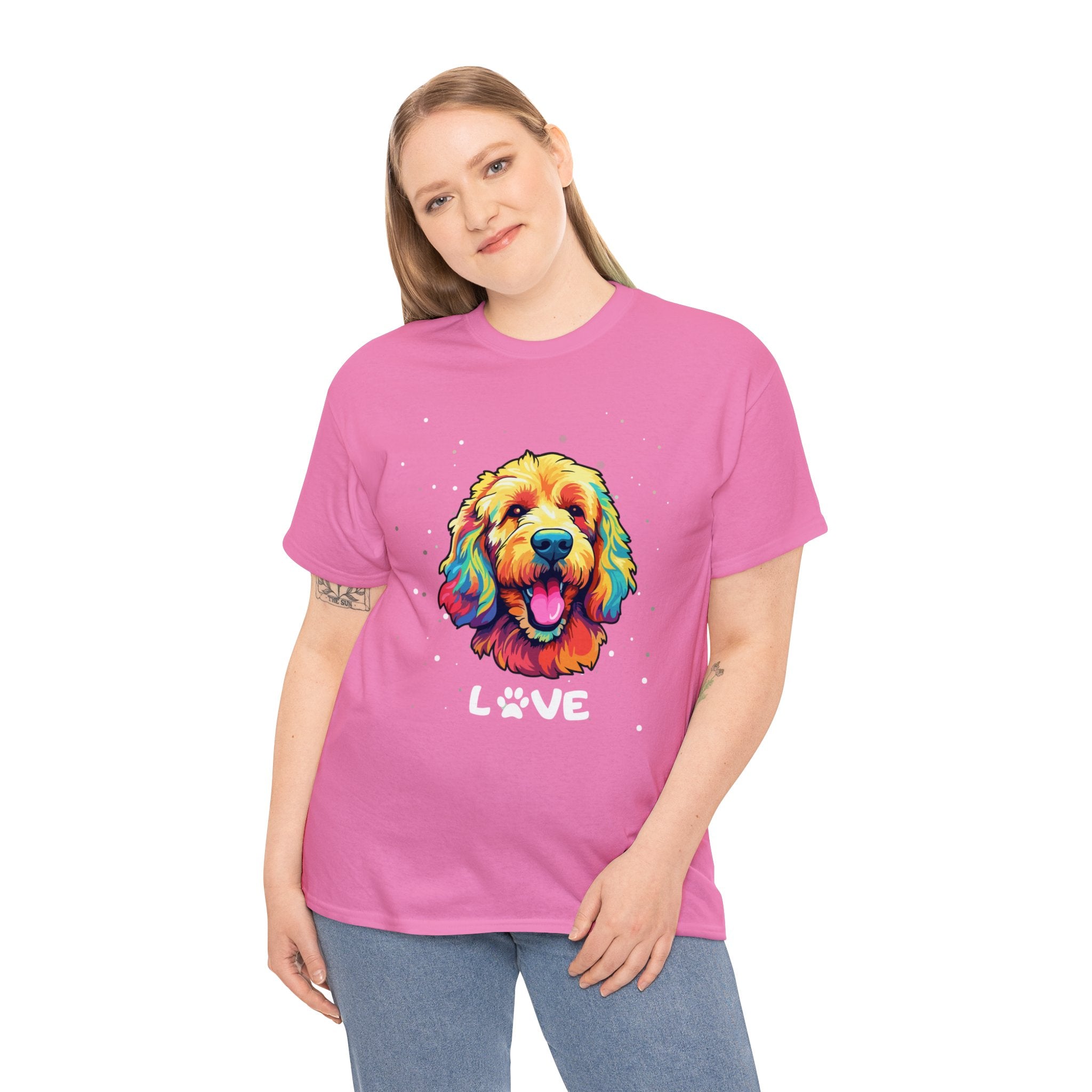 Dog T-Shirt: Goldendoodle Love #2 Dog T-Shirt: Goldendoodle Love #2