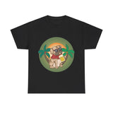 Pug T-Shirt: Pug & Palm Trees Pug T-Shirt: Pug & Palm Trees