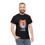 Dog T-Shirt: Pomeranian Love Dog T-Shirt: Pomeranian Love
