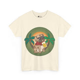 Pug T-Shirt: Pug & Palm Trees Pug T-Shirt: Pug & Palm Trees
