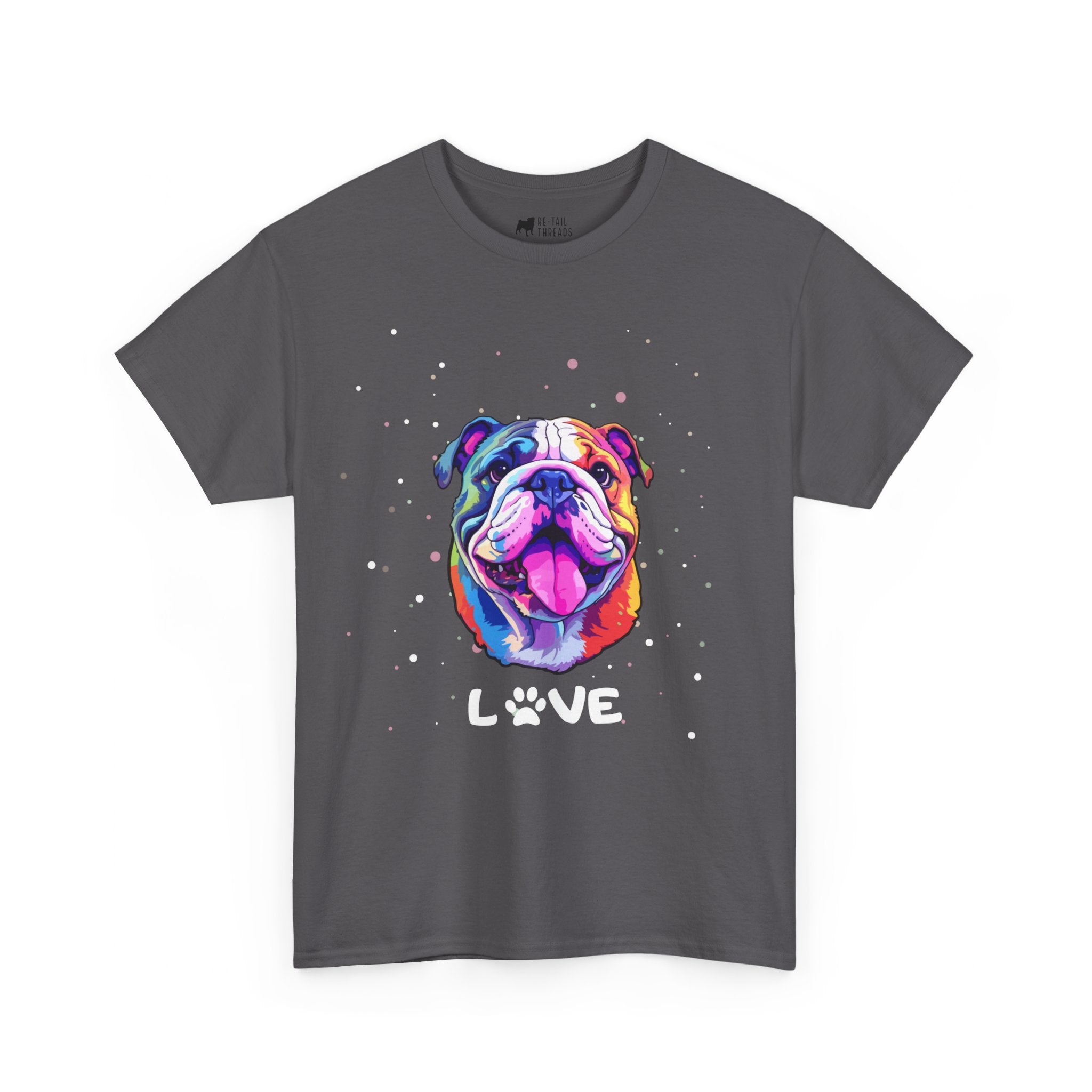 Dog T-Shirt: English Bulldog Love #2 Dog T-Shirt: English Bulldog Love #2